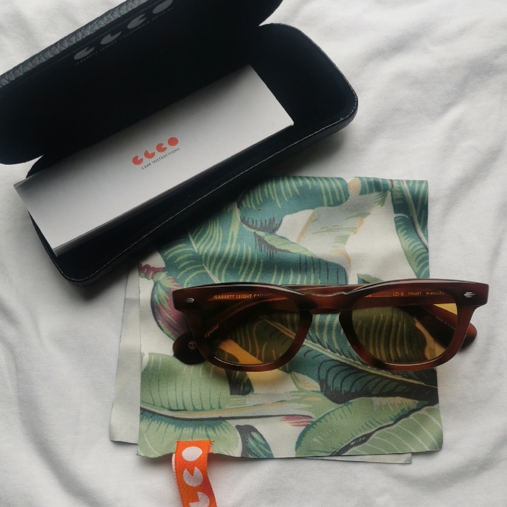 Garret Leight LO-B Vinbrt Sunglasses Brand New